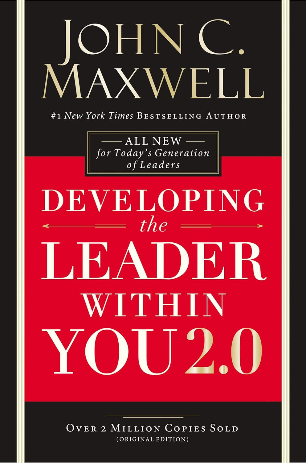 This image displays the cover of "Developing the Leader Within You 2.0" by John C.