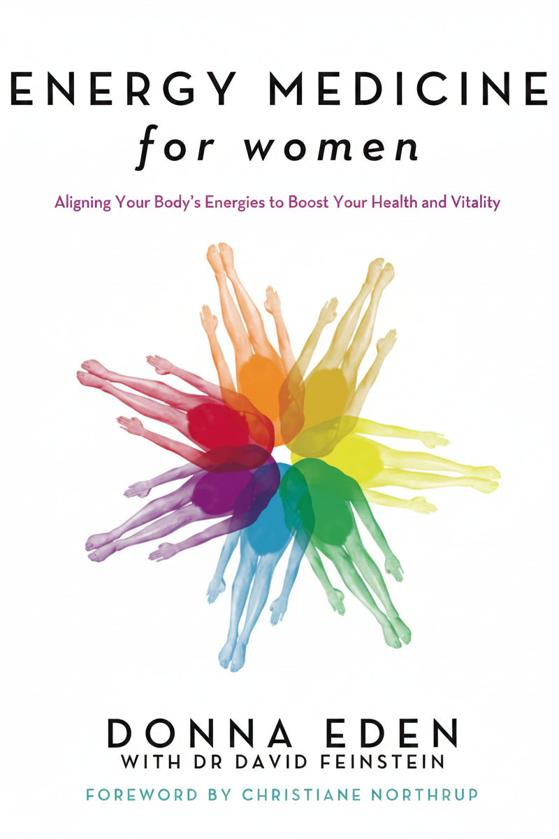 Book cover of 'Energy Medicine for Women' by Donna Eden with Dr. David Feinstein on a white background.