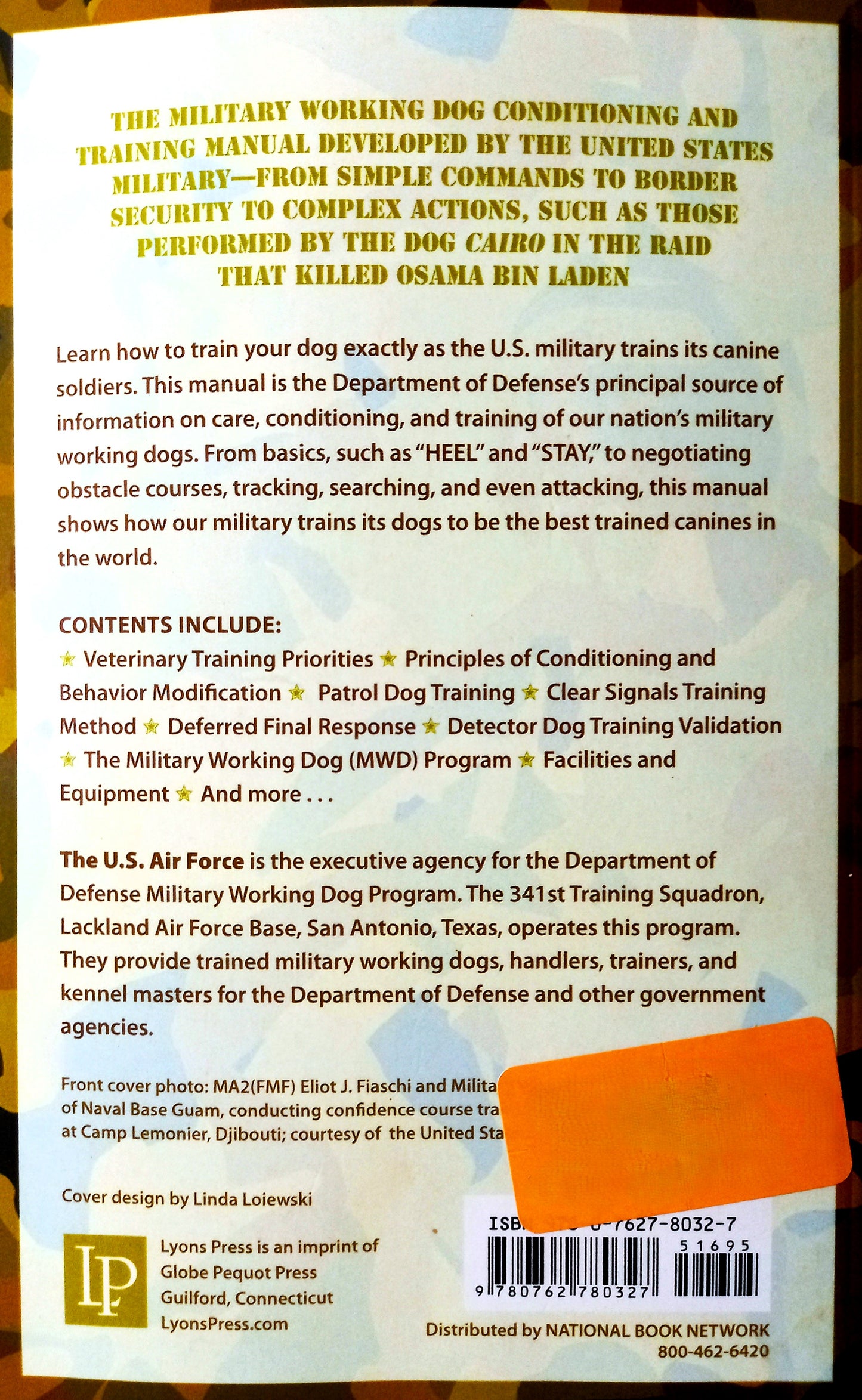 U.S. Military Working Dog Training Handbook by Department of Defense