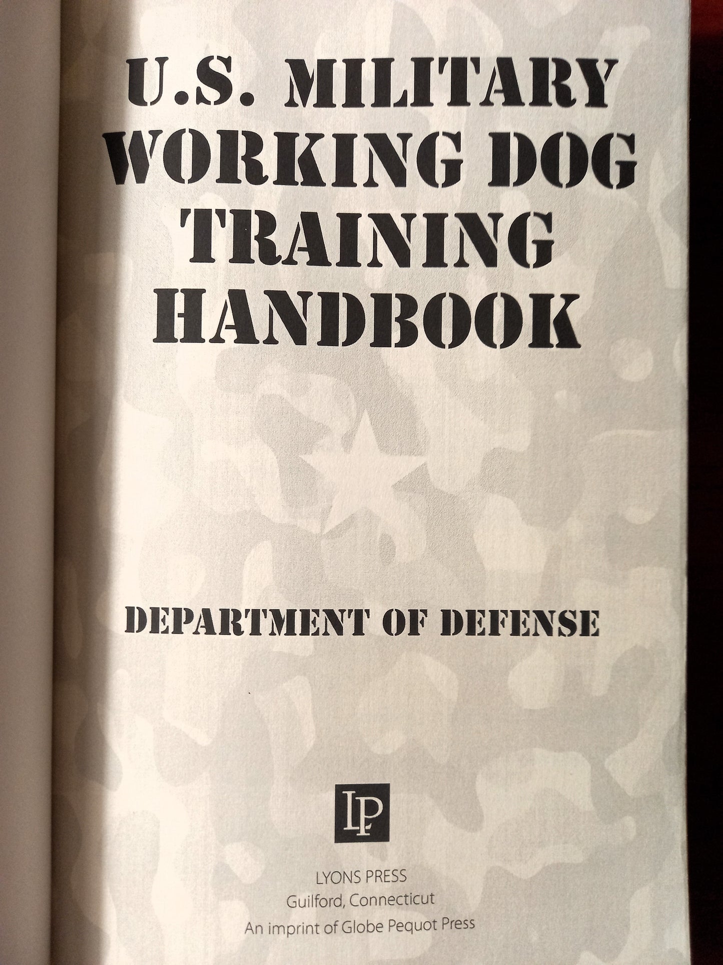 U.S. Military Working Dog Training Handbook by Department of Defense