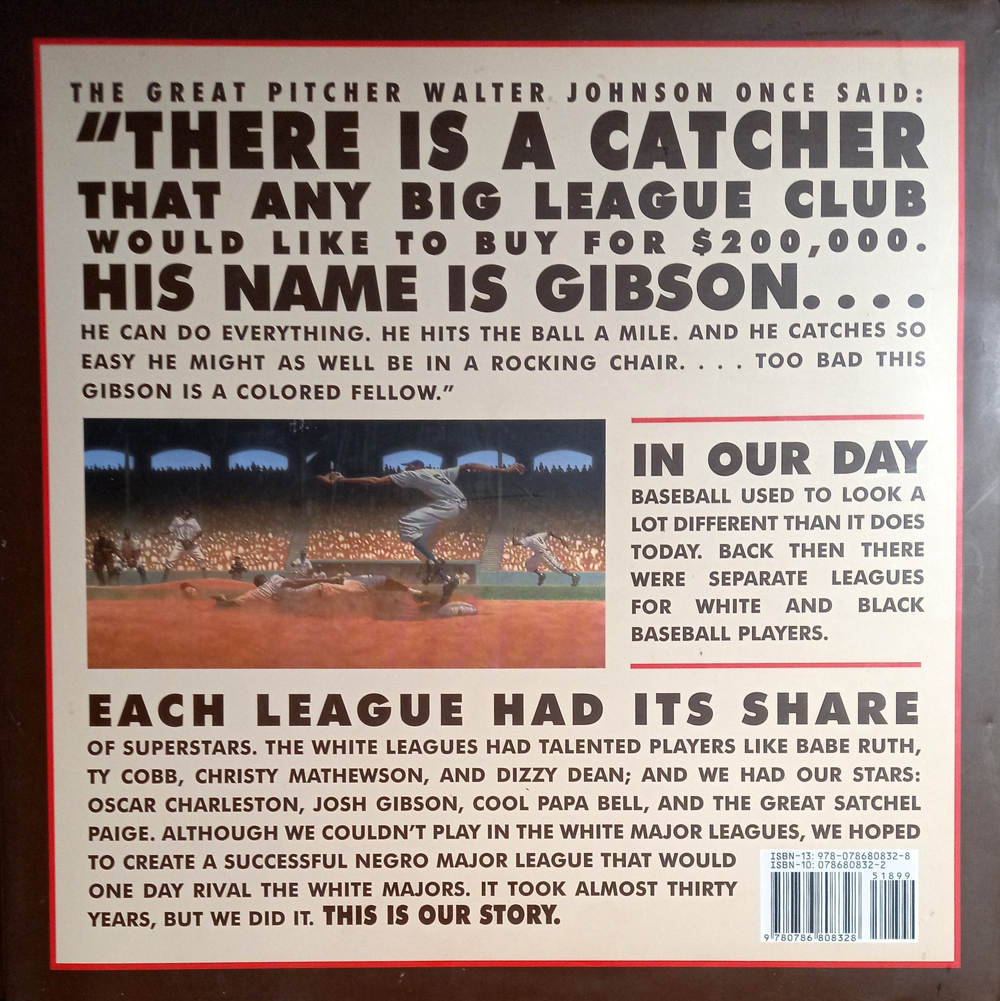 We Are the Ship: The Story of Negro League Baseball by Kadir Nelson