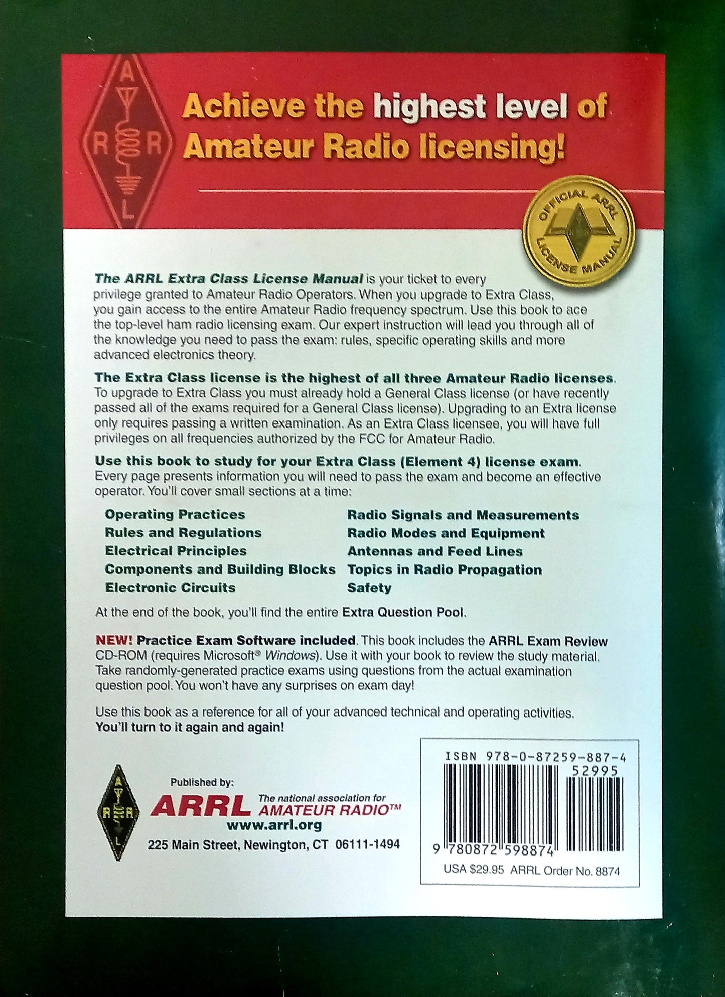 ARRL Extra Class License Manual for Ham Radio