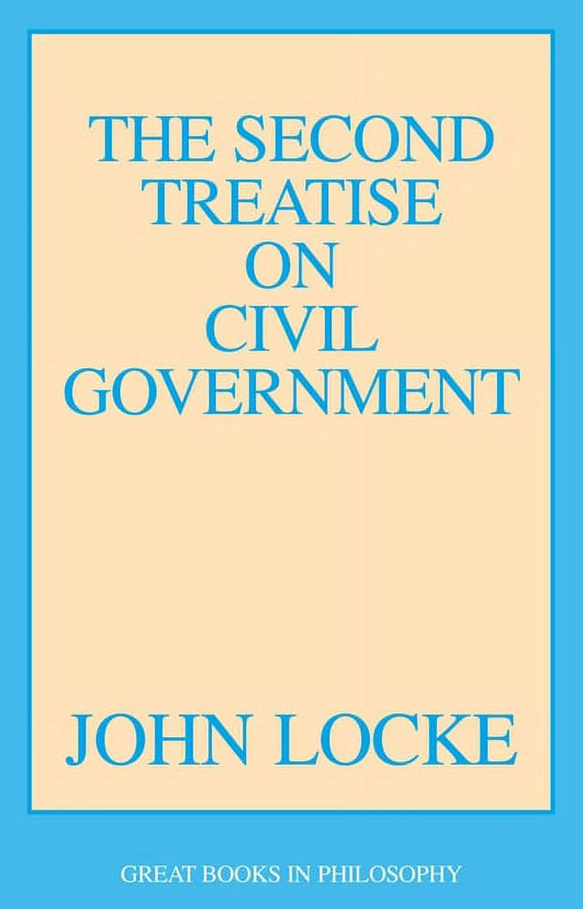 Cover of the book 'The Second Treatise on Civil Government' by John Locke, with the title and author name displayed.