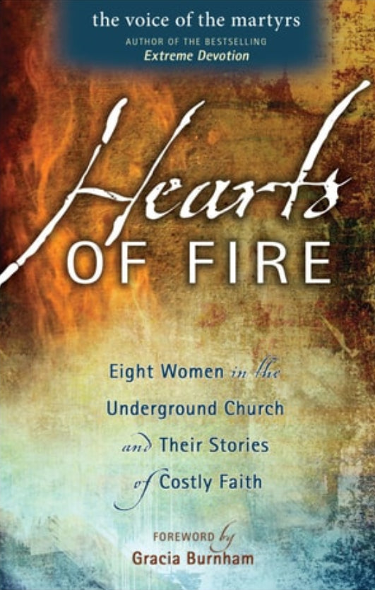 Cover of the book 'Hearts Of Fire' featuring text and a background with a fiery appearance, symbolizing the theme of the book.