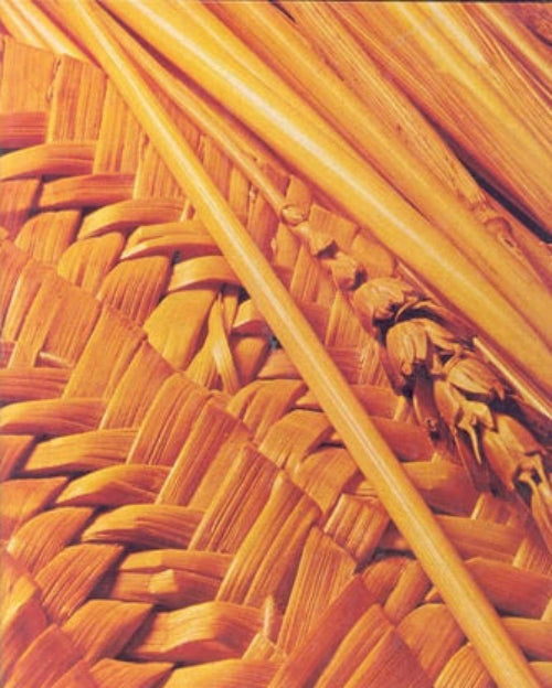 Book front cover of "The Family Creative Workshop [Volume-14]: Quilling to Rope Knotting" by Steven R. Schepp, with a close-up of woven straw with a textured pattern