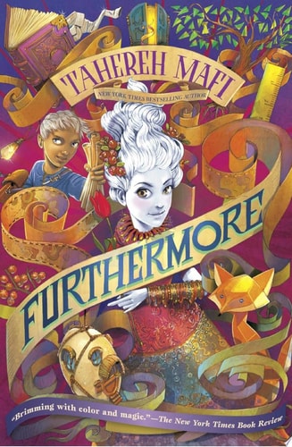Book cover of 'Furthmore' by Tahereh Mafi with colorful design and characters.