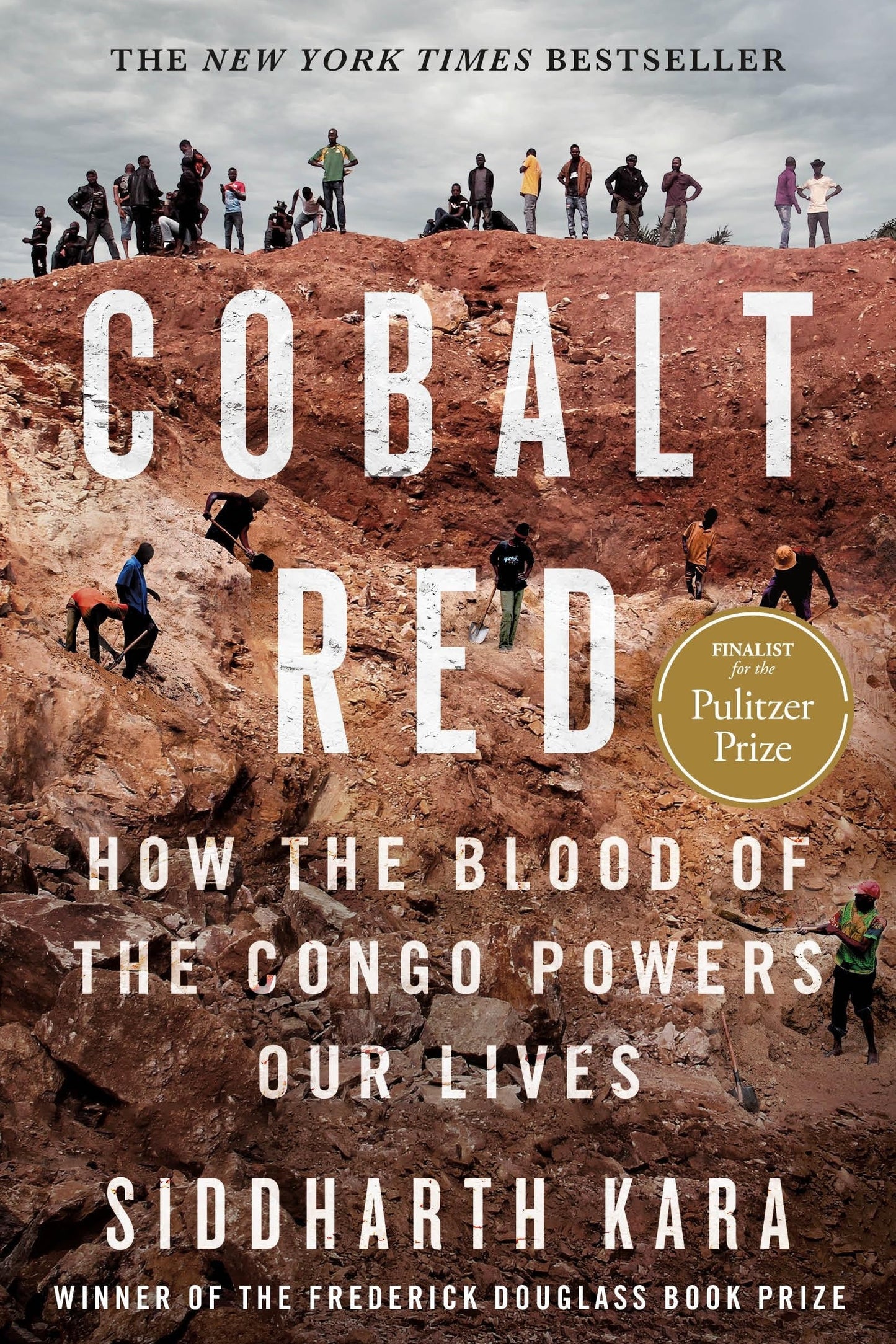 Book cover of 'Cobalt Red' with a mountainous landscape and people on top.