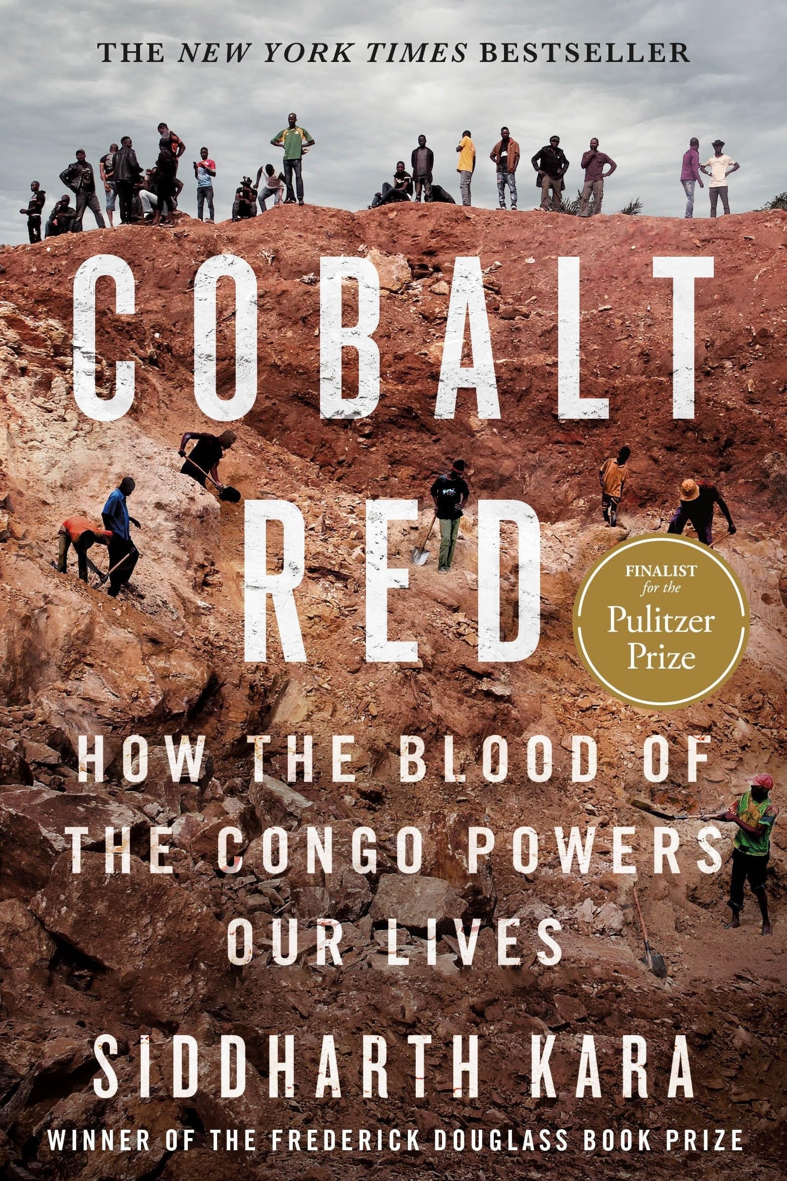 Book cover of 'Cobalt Red' with a mountainous landscape and people on top.
