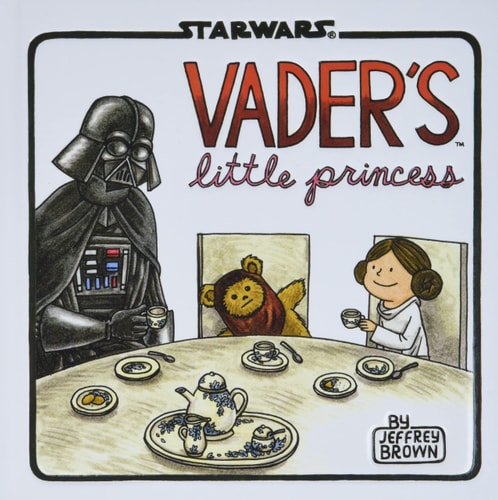 Book cover of 'Vader's Little Princess' featuring Darth Vader and a young girl with a teddy bear.