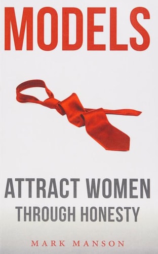 Book cover with a red tie and text about attracting women through honesty