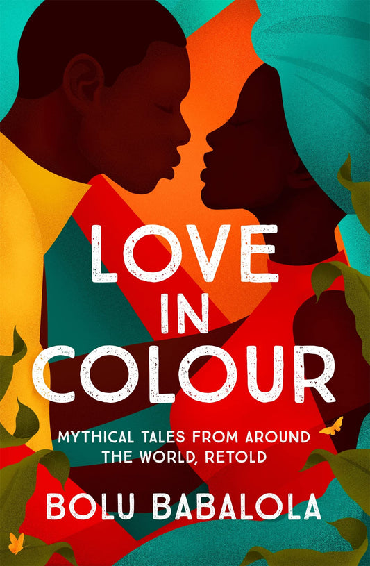 Book cover of 'Love in Colour' by Bolu Babalola with colorful design and silhouette of two people.