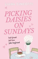 Book cover of 'Picking Daisies on Sundays' with a pink background and a table setting.