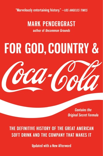 Book cover of 'For God, Country & Coca-Cola' with red background and white text.