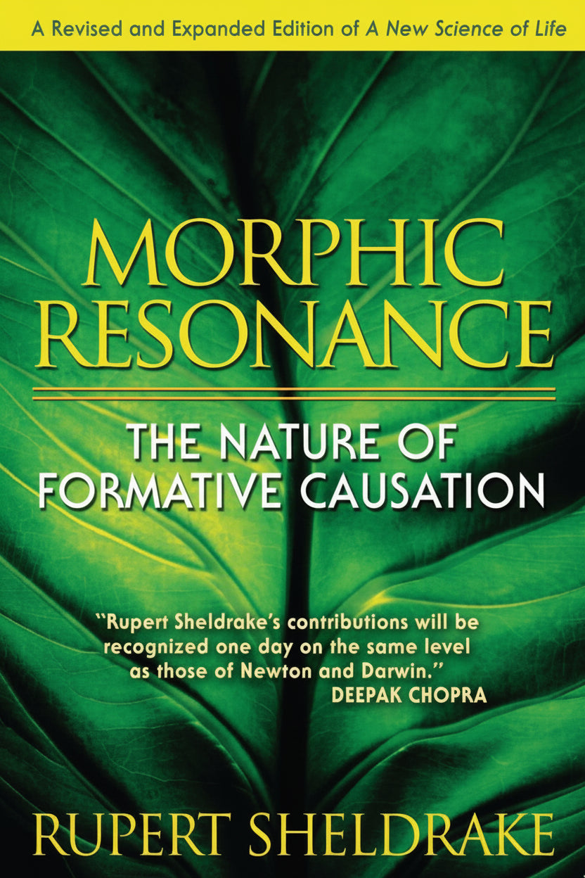 Book cover of 'Morphic Resonance' with green leaves in the background
