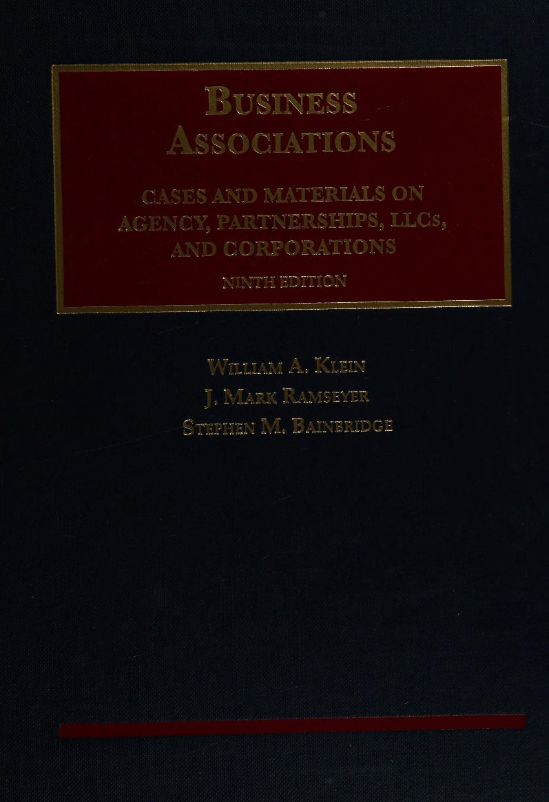 Book cover of 'Business Associations' with red and gold text on a black background