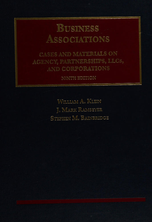Book cover of 'Business Associations' with red and gold text on a black background