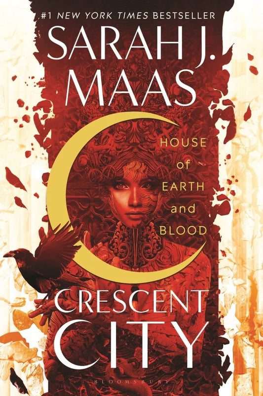 This image features the cover of "House of Earth and Blood: Crescent City Book Series" by Sarah J. Maas.