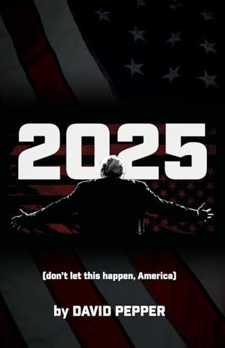 Book cover for '2025' featuring a silhouette of a person against an American flag background, with the title and author, David Pepper, prominently displayed.