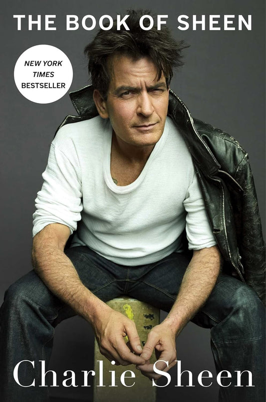 Book cover: The Book of Sheen — A Memoir by Charlie Sheen — hardcover edition published by Gallery Books (2025).
