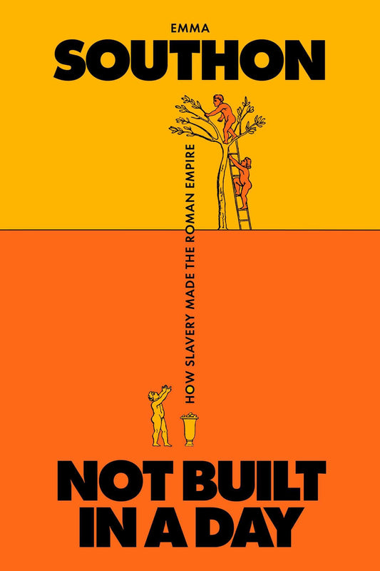 Book cover of 'Not Built in a Day' by Emma Sthoun with illustrations of people climbing a tree.