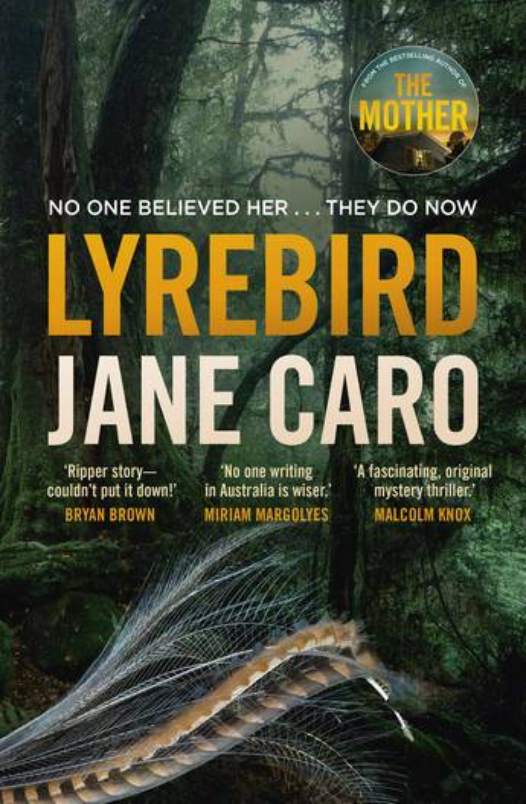 Front cover of book Lyrebird by Jane Caro — 2025 paperback published by Allen & Unwin.