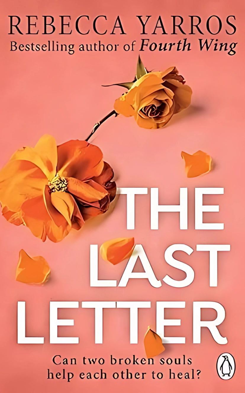 Book cover of 'The Last Letter' with orange flowers on a pink background