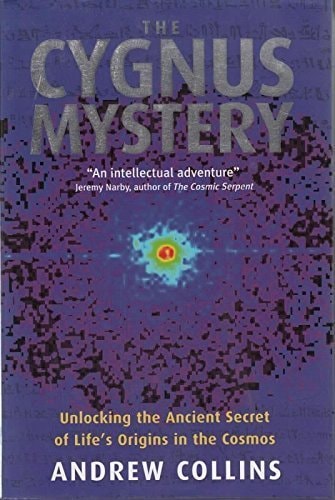 Book cover of 'The Cygnus Mystery' by Andrew Collins with a cosmic design.