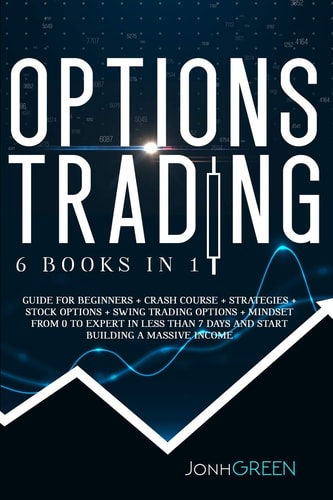 Book cover of 'Options Trading' by Jonh Green with a dark background and white text.
