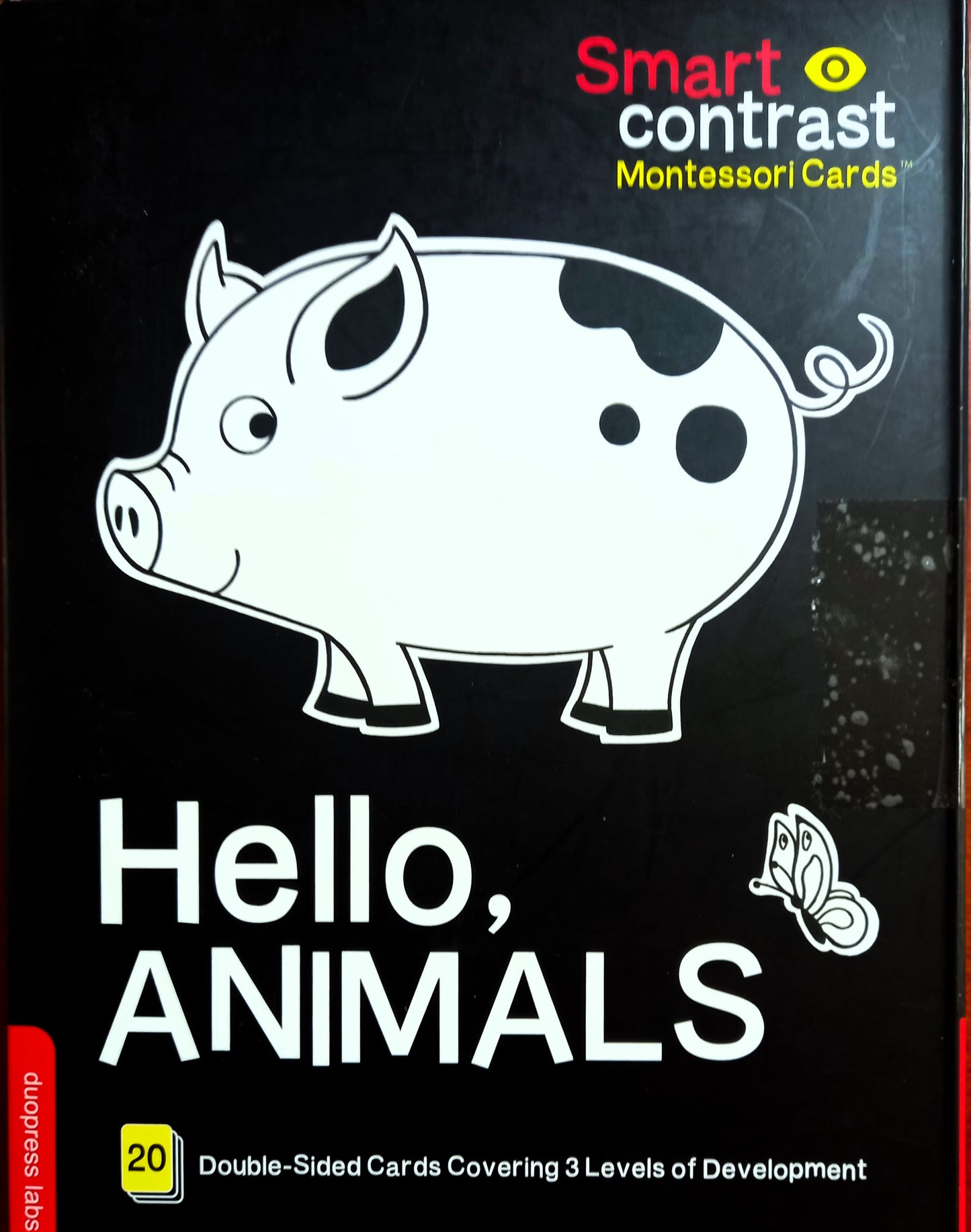 Hello, Animals: Smart Contrast Montessori Cards by duopress labs