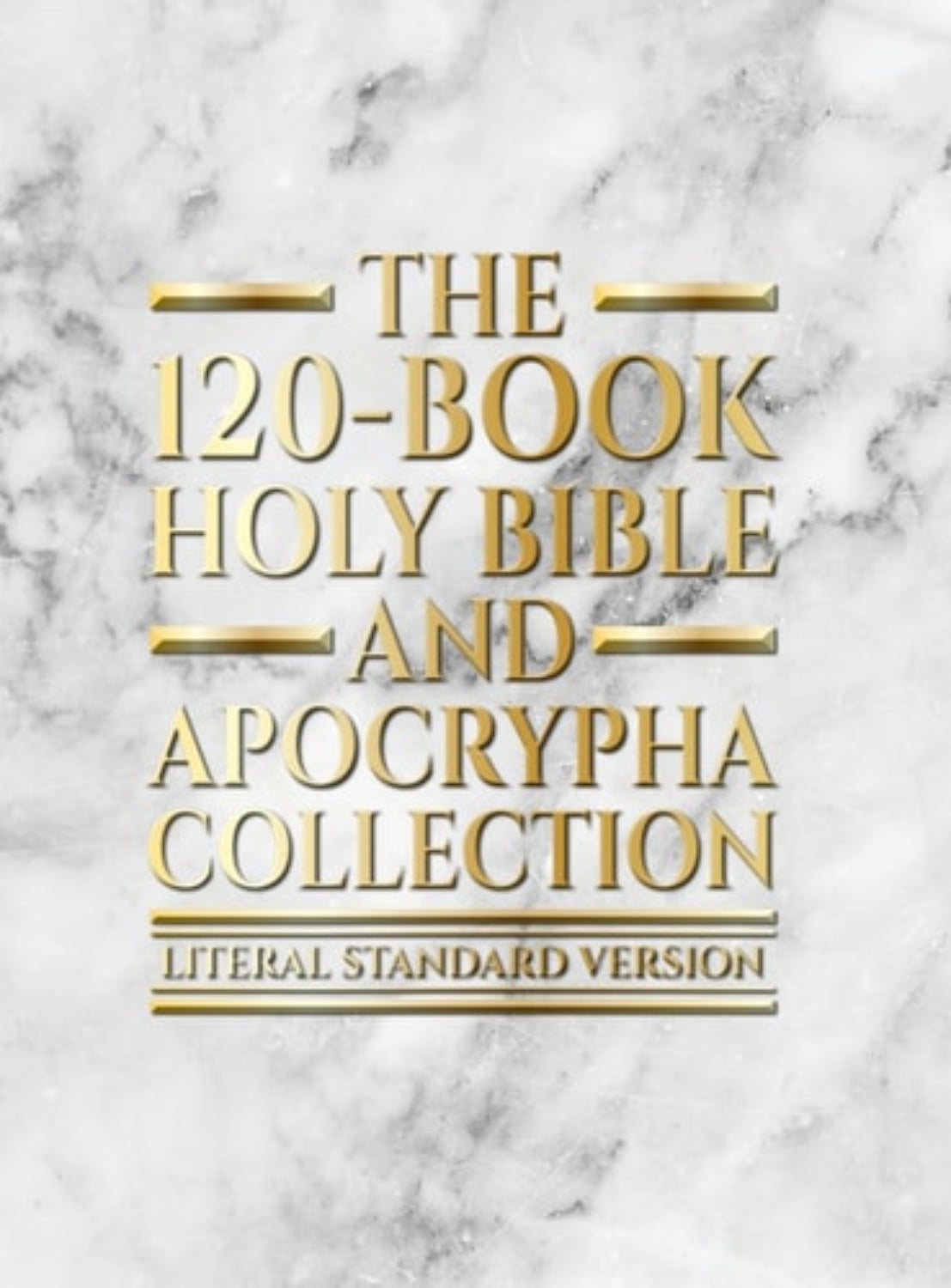 Cover of 'The 120-Book Holy Bible and Apocrypha Collection [LSV]: Literal Standard Version' on a marble background