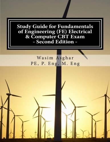 Study guide for Fundamentals of Engineering (FE) Electrical & Computer CBT Exam with wind turbines in the background