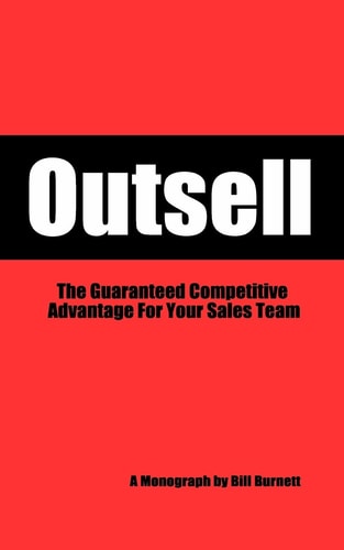 Cover of the book 'Outsell' by Bill Burnett featuring the title in white text on a red background.