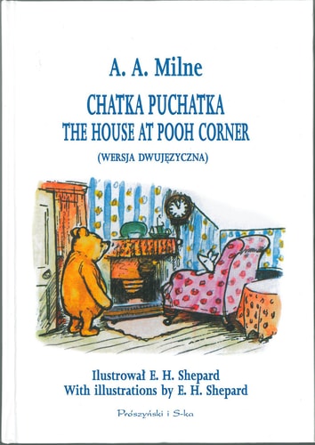 Book cover of 'The House at Pooh Corner [Polish Translation]' by A.A. Milne with a bear illustration on a white background.