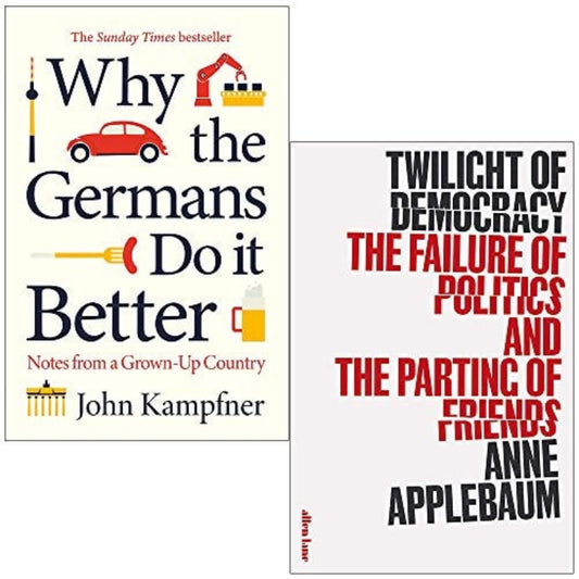 Two books by John Kampfner and Anne Applebaum, book covers displayed side by side on a white background.