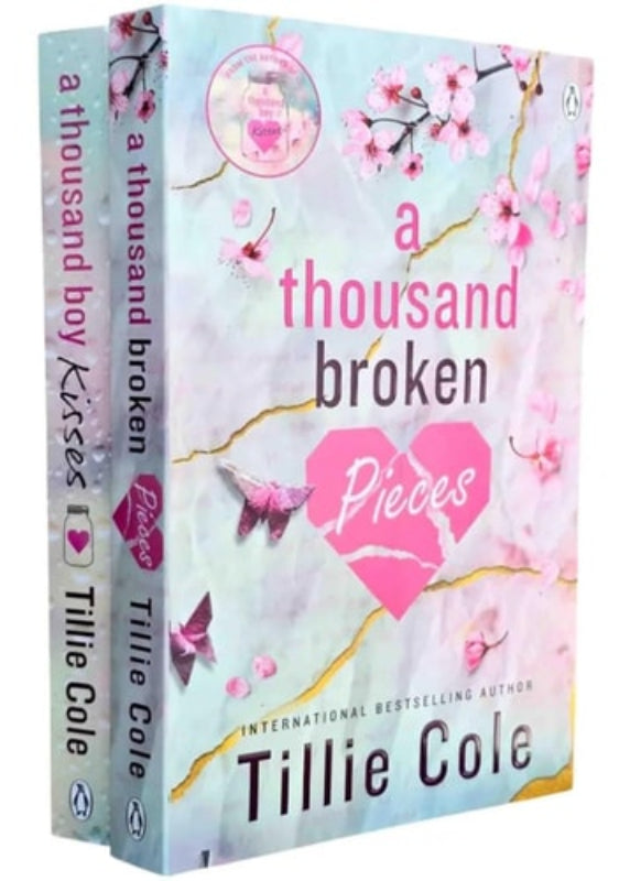 Two books by Tillie Cole with floral design and heart symbols on the cover.