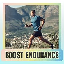 Person running outdoors with mountains in the background and 'Boost Endurance' text.