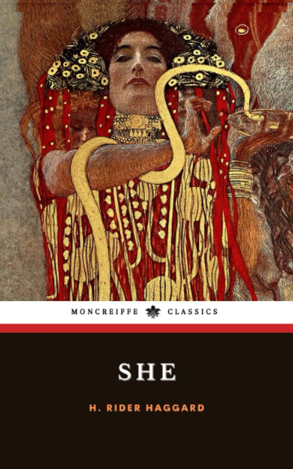 Book front cover of "She: A History of Adventure" by H. Rider Haggard | BustDownBooks