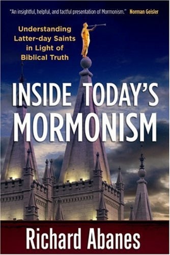 Book cover of 'Inside Today's Mormonism' with a temple and figure on a blue sky background