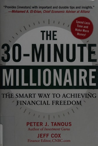 Book cover of 'The 30-Minute Millionaire' with a timer graphic and text about financial freedom.