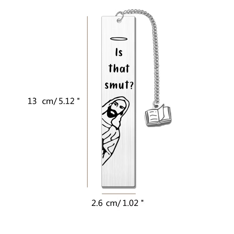 Peaking Jesus Funny Bookmark - Stainless Steel Gift for Readers