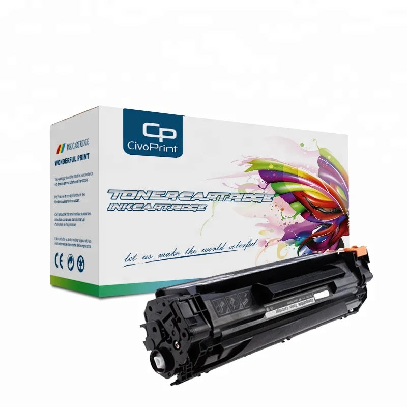 ClevoPrint toner cartridge packaging with a black toner cartridge in front on a white background