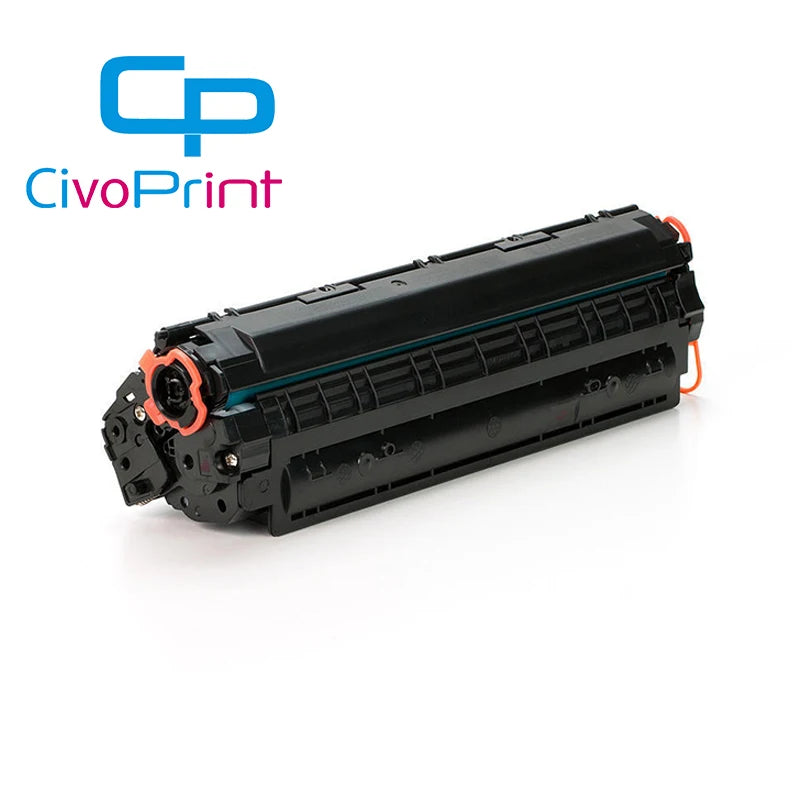 Black toner cartridge with CivoPrint logo on a white background
