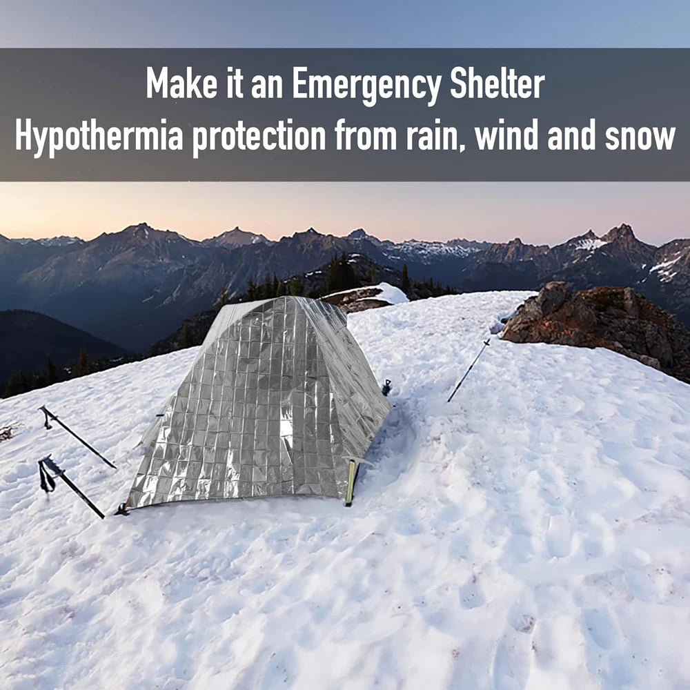 NASA Survival Emergency Blanket: Thermal Mylar Foil Body Warmer