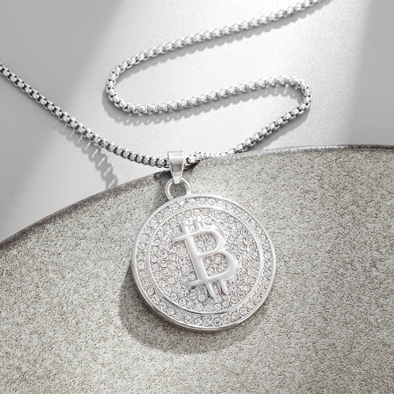Bust-Down Bitcoin Necklace