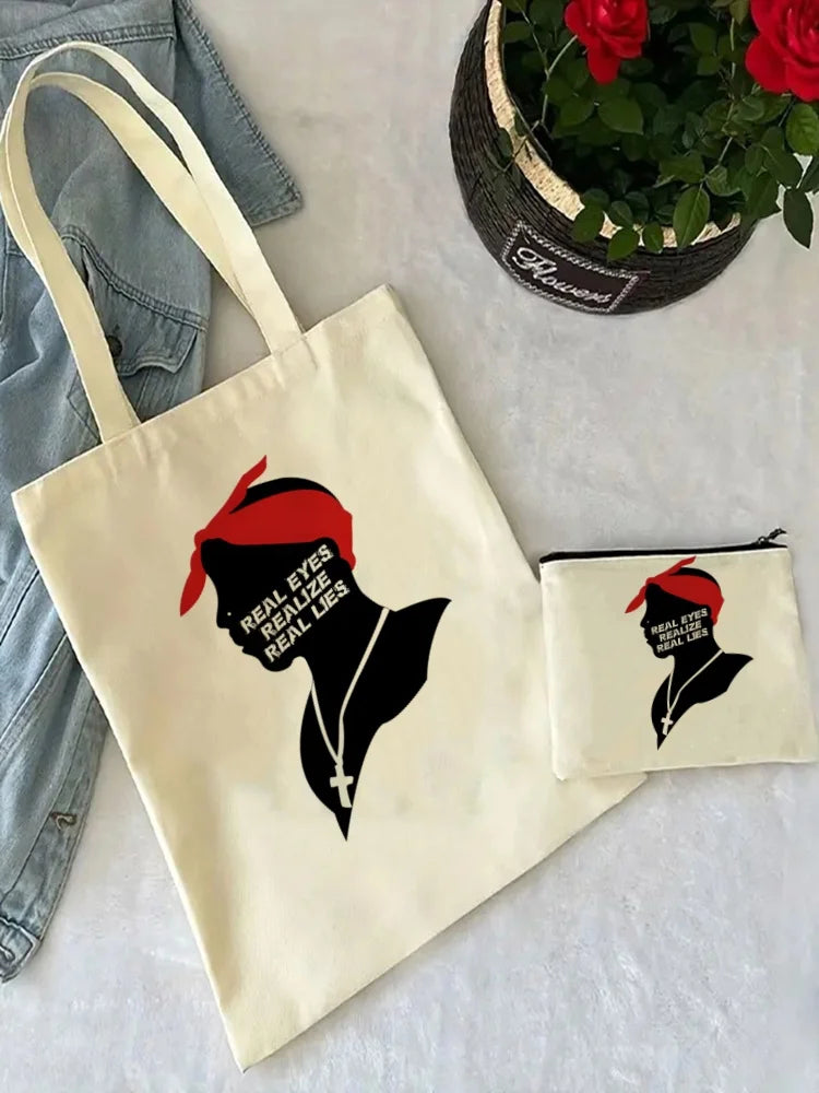2pac Tote Bag & Matching Clutch Set