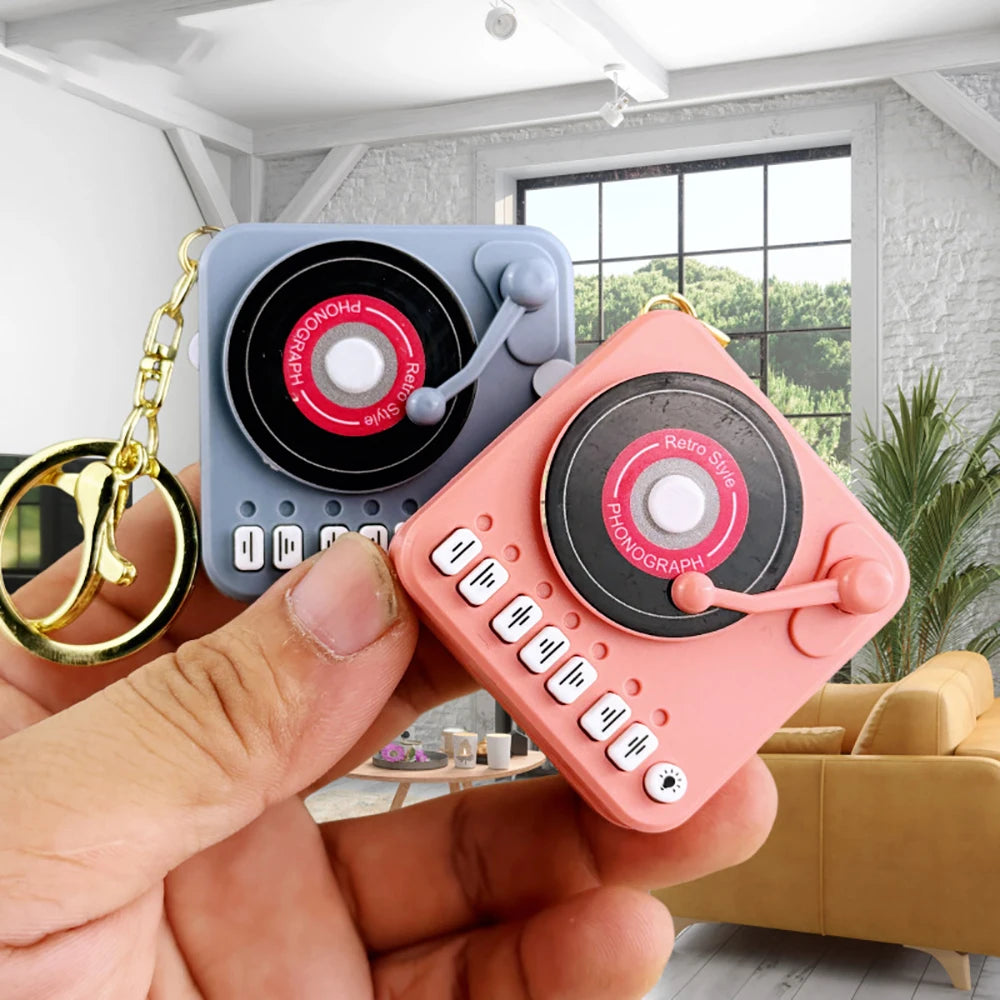 Mini CD Record Player Music Keychain by Retro Records Keychains