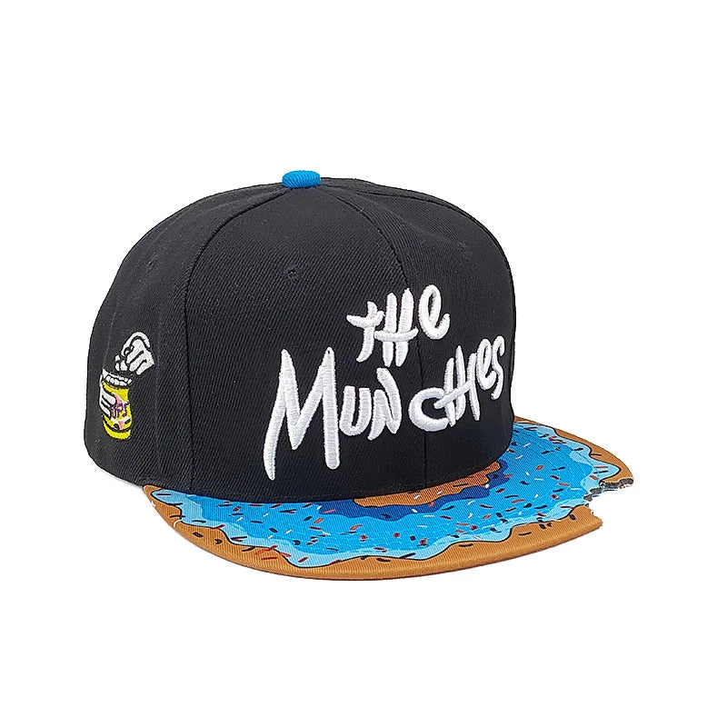Za Brah Pizza Munchies Crazy Cartoon Snapbacks
