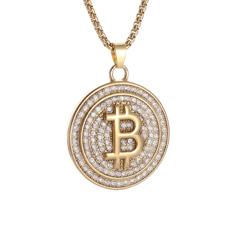 Bust-Down Bitcoin Necklace