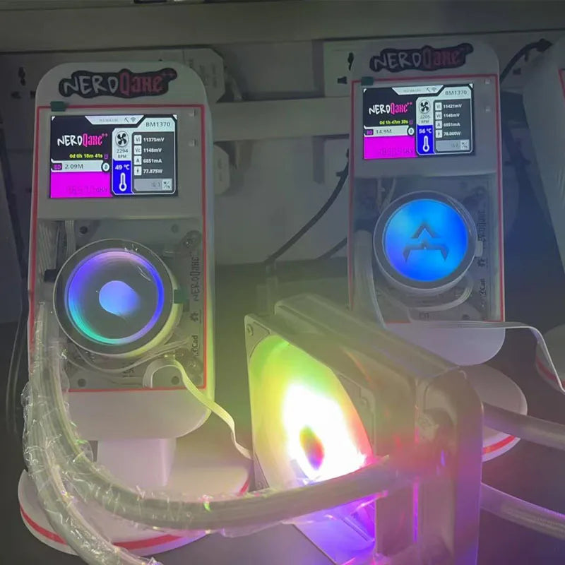 Bitaxe NerdQaxe++ BTC Mining 4.8Th/s Water Cooling Low Noise Bitcoin Miner