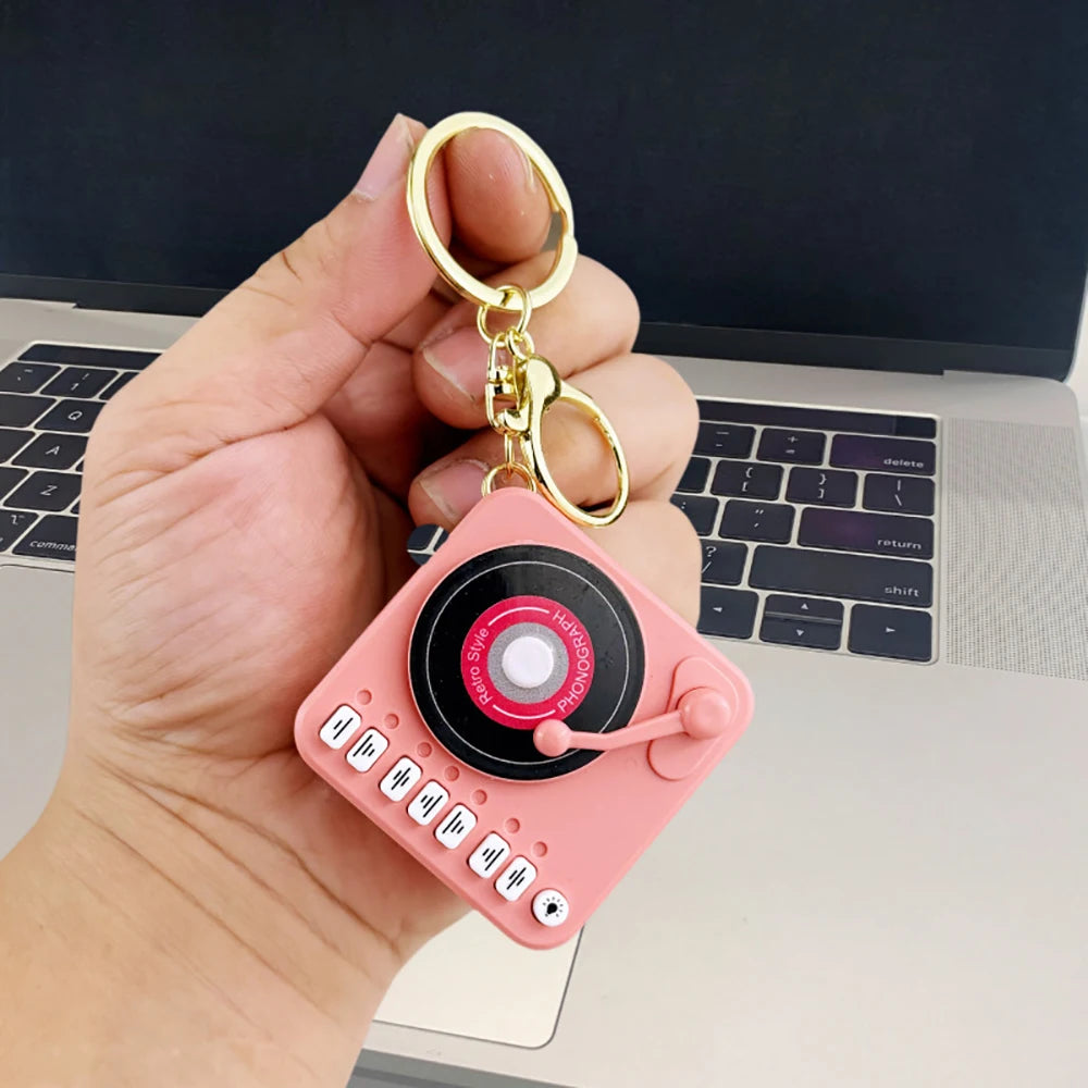Mini CD Record Player Music Keychain by Retro Records Keychains